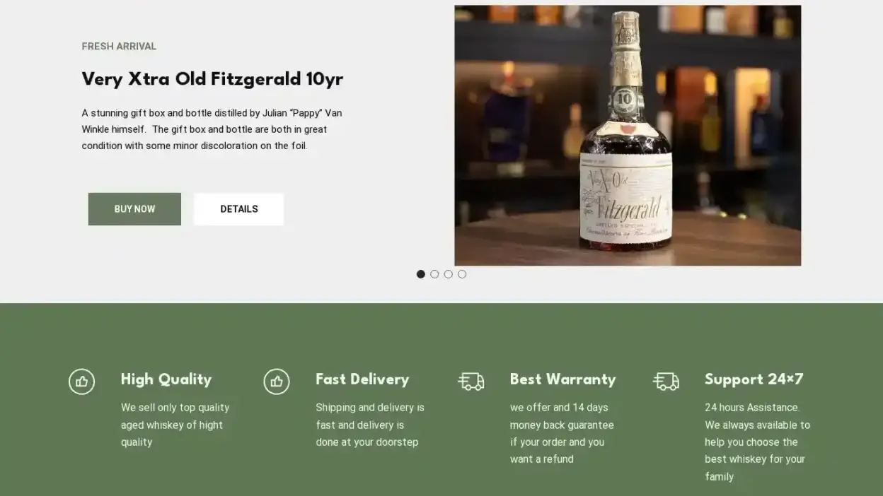 Screenshot of Whisky scam website Bourbonlegacybar.com