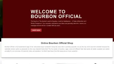 Screenshot of Whisky scam website Bourbonofficial.com