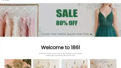 Screenshot of Non-Delivery scam website Boutique1861ca.com