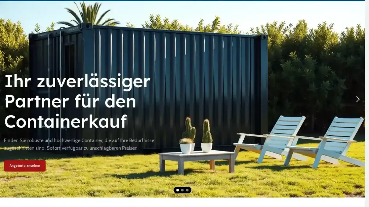 Screenshot of Container scam website Bpg-containervermietung.com