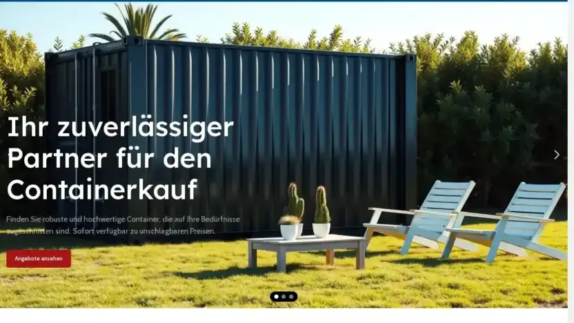 Screenshot of Container scam website Bpg-containervermietung.com