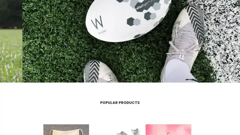 Screenshot of Sport scam website Brandrugby.com