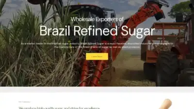 Screenshot of Commodity scam website Brazilrefinedsugar.com