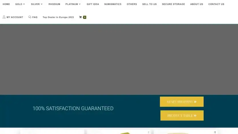 Screenshot of Non-Delivery scam website Bright-bullion.com