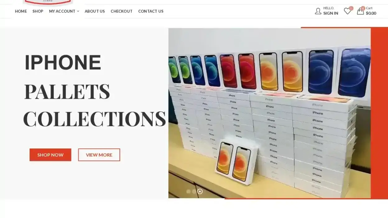 Screenshot of Liquidation scam website Bulkliquidationstore.com