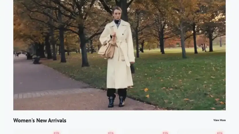 Screenshot of Fashion scam website Burrmall.com