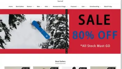 Screenshot of Non-Delivery scam website Burtonus.shop