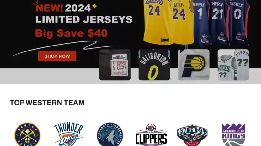 Screenshot of Non-Delivery scam website Buynbashop.com