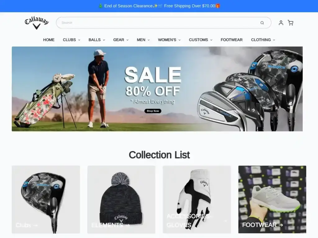 callawayofficial-com Alternative Text