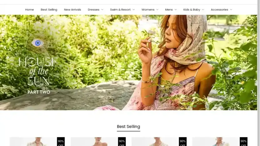 Screenshot of Non-Delivery scam website Camillastoreau.shop