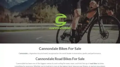 Screenshot of Sport scam website Cannondalebikesshop.com