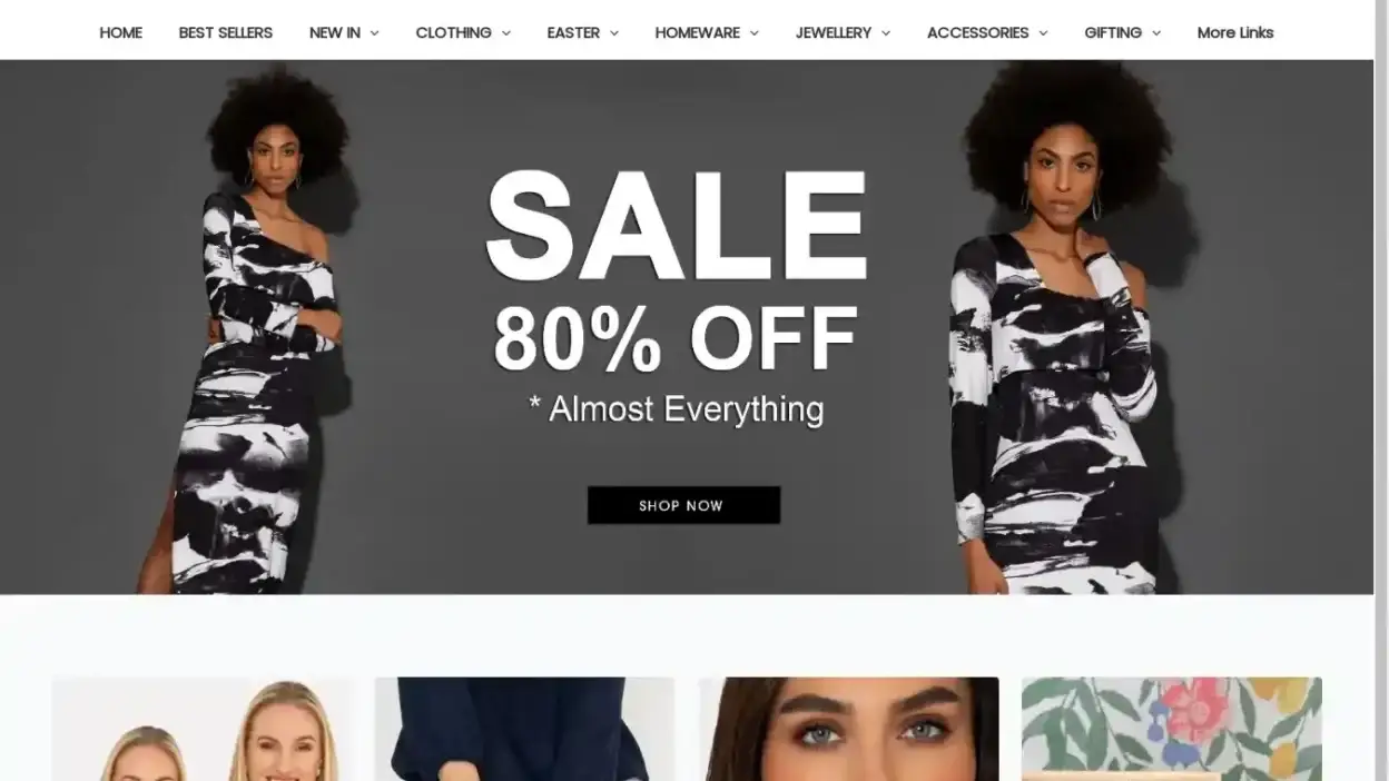 Screenshot of Non-Delivery scam website Carraigdonndiscount.shop