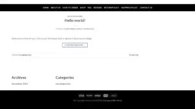 Screenshot of Non-Delivery scam website Chargeupbikeshop.com