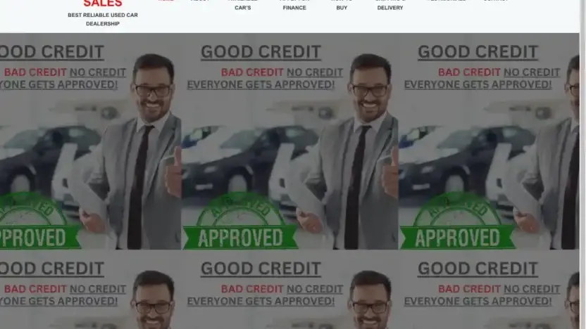 Screenshot of Non-Delivery scam website Cheappremuimcarsautosales.com