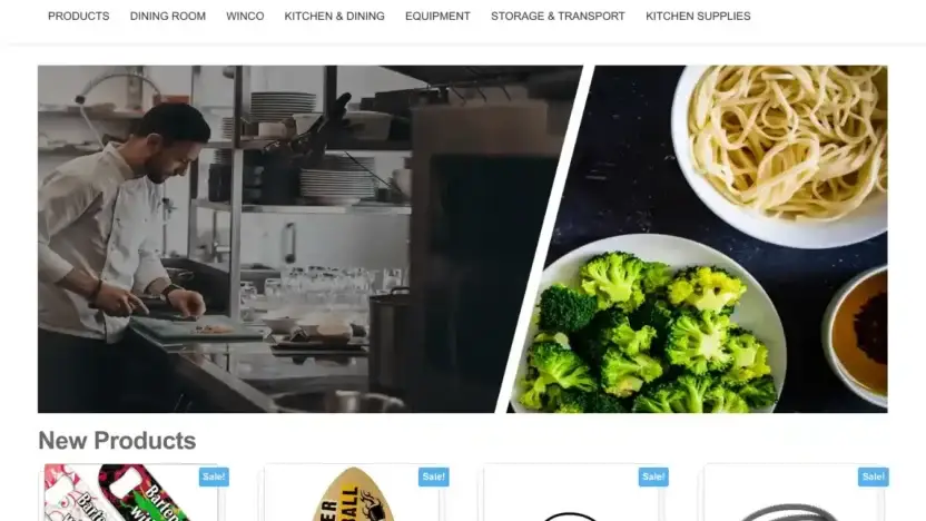 Screenshot of Non-Delivery scam website Cheaprestaurantsupply.com