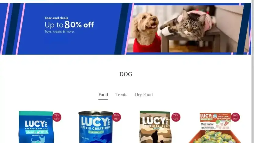 Screenshot of Non-Delivery scam website Chewyvip.shop