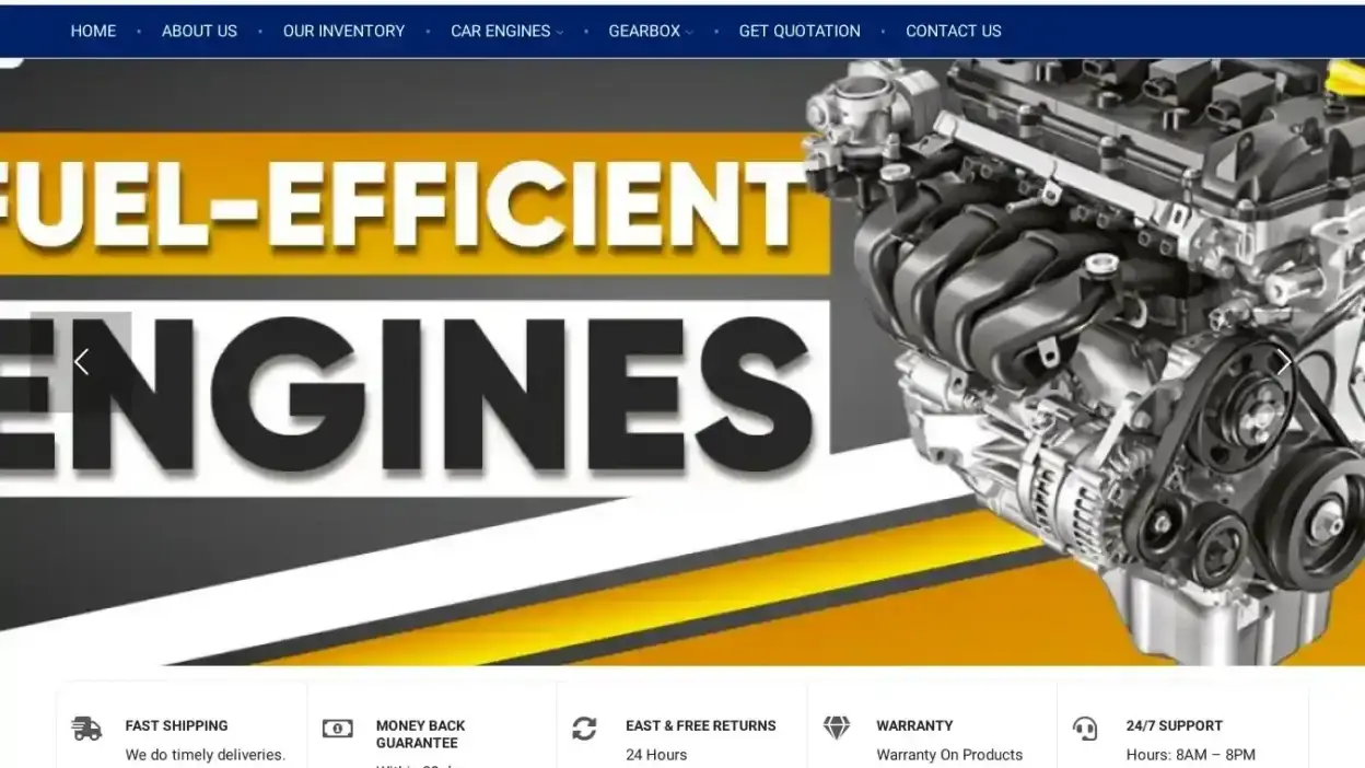 Screenshot of Automobile scam website Cityautospares.com