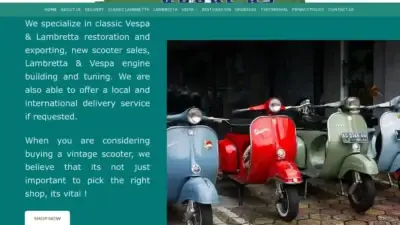Screenshot of Automobile scam website Classicovespaandbikes.com