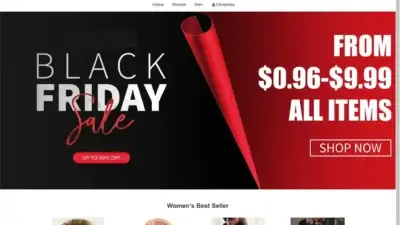 Screenshot of Non-Delivery scam website Clothesoutlets.shop