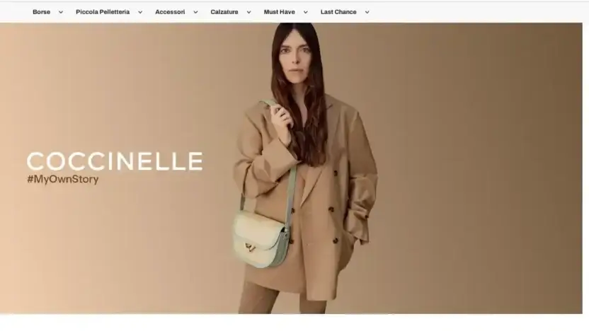 Screenshot of Non-Delivery scam website Coccinelleit.shop