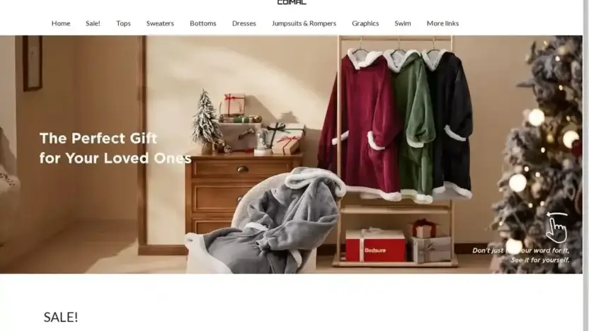 Screenshot of Non-Delivery scam website Coimal.shop