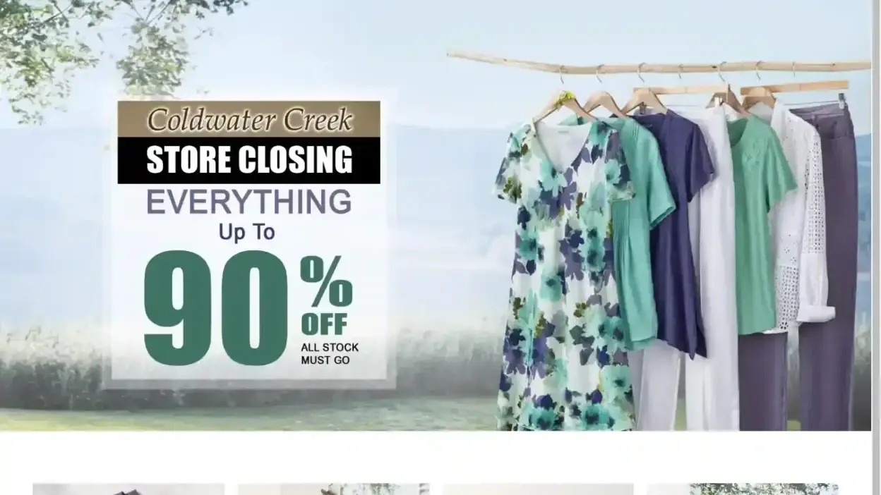 Screenshot of Non-Delivery scam website Coldwatercreekofficial.com