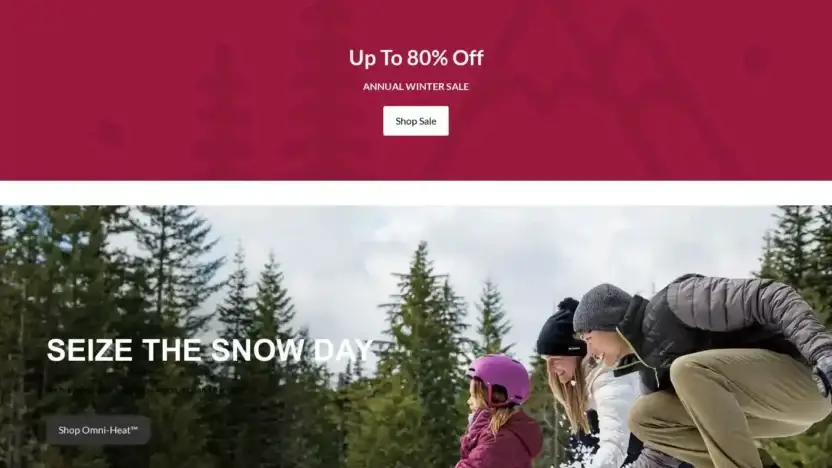 Screenshot of Non-Delivery scam website Columbiavipsale.com