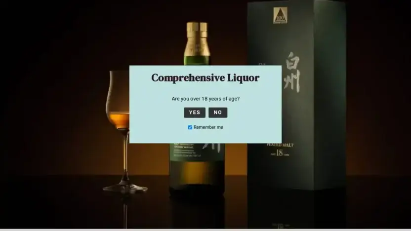 Screenshot of Whisky scam website Comprehensiveliquor.com