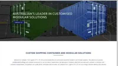 Screenshot of Non-Delivery scam website Containerportslogisticspty.com