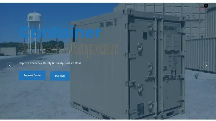 Screenshot of Container scam website Containersalesjapan.com
