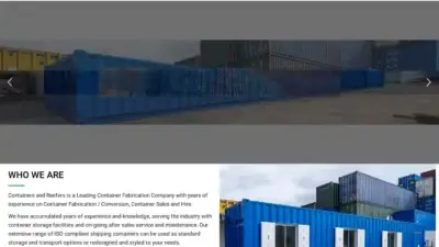 Screenshot of Container scam website Containersandreefers.com