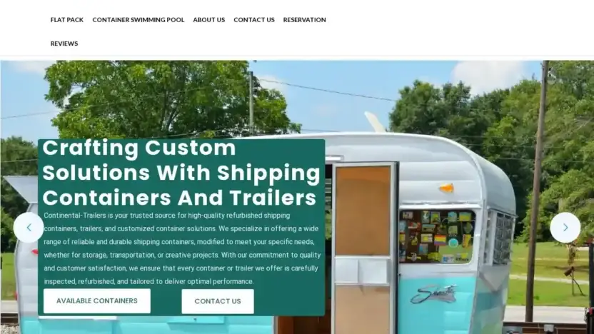 Screenshot of Non-Delivery scam website Continental-trailers.com