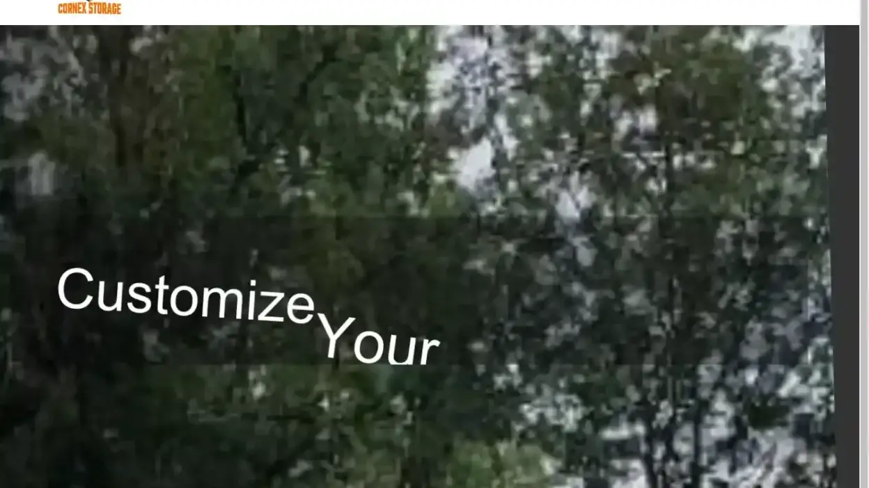 Screenshot of Container scam website Cornexstorage.com