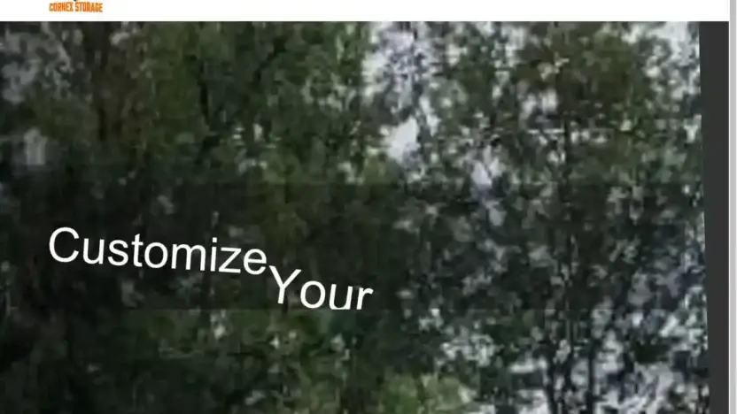 Screenshot of Container scam website Cornexstorage.com