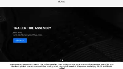 Screenshot of Non-Delivery scam website Craneautoparts.com