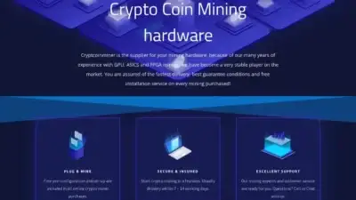 Screenshot of Non-Delivery scam website Cryptcoinminer-shop.com