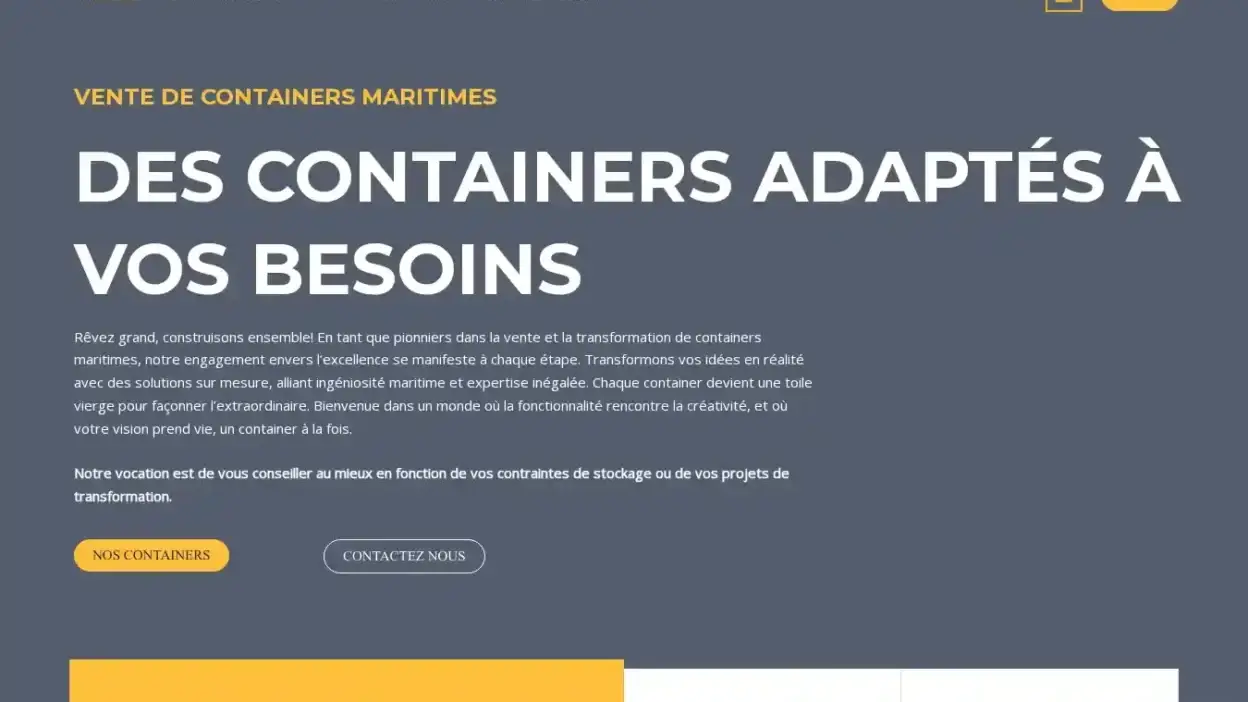 Screenshot of Non-Delivery scam website Cub-containers.com