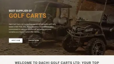 Screenshot of Automobile scam website Dachigolfcarts.com