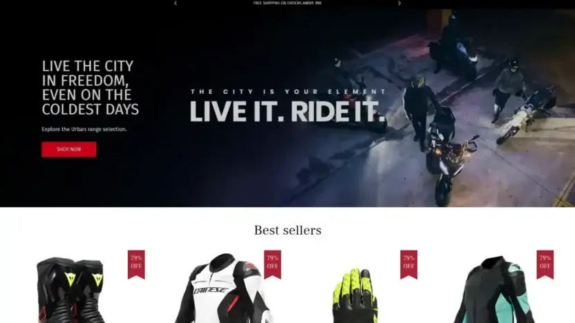 Screenshot of Non-Delivery scam website Daineseride.com