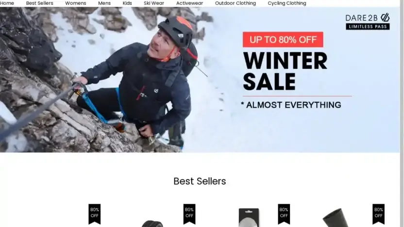 Screenshot of Non-Delivery scam website Dare2bofficial.shop