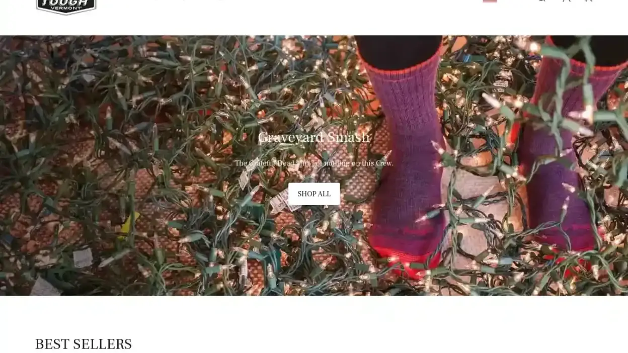 Screenshot of Non-Delivery scam website Darntoughzdshop.com