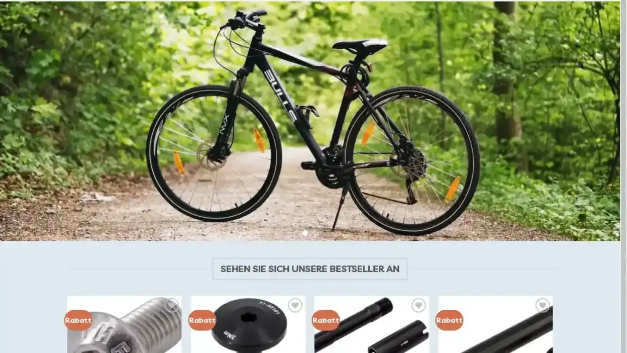 Screenshot of Non-Delivery scam website Defahrradneuheiten.com