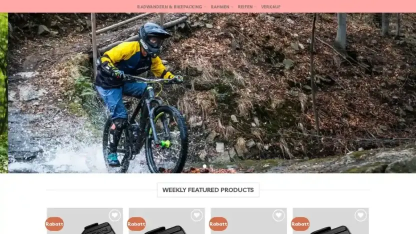 Screenshot of Sport scam website Derabattfahrrad.com