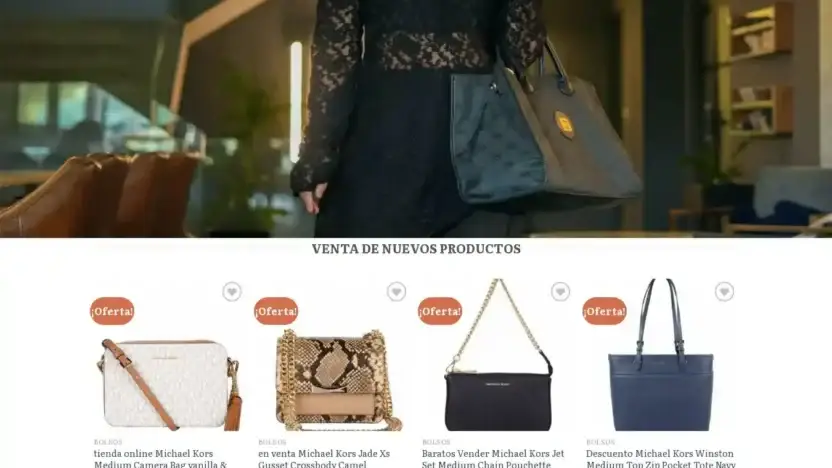 Screenshot of Fashion scam website Descuentomodaes.com