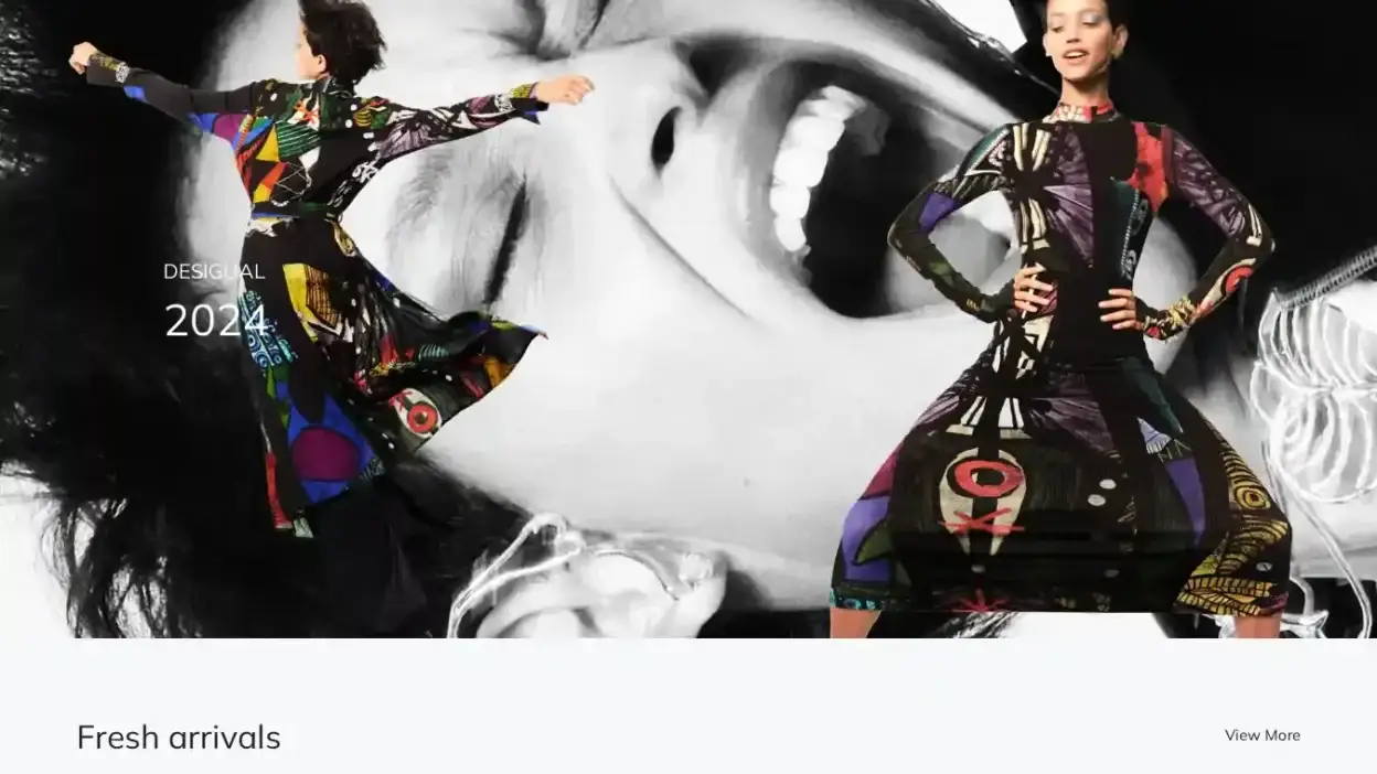 Screenshot of Fashion scam website Desi-es.com