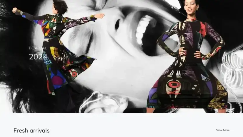 Screenshot of Fashion scam website Desi-es.com