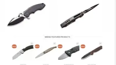 Screenshot of Non-Delivery scam website Detaschenmesser.com