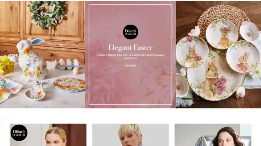 Screenshot of Non-Delivery scam website Dillardsclearance.com