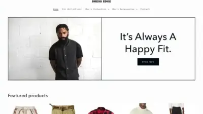 Screenshot of Fashion scam website Dressedge.us