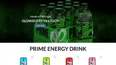 Screenshot of Commodity scam website Drinkprimestore.com